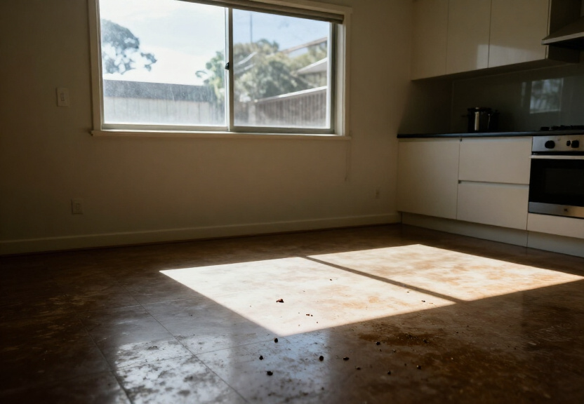 Rodent infestation in a Pennant Hills garage before treatment