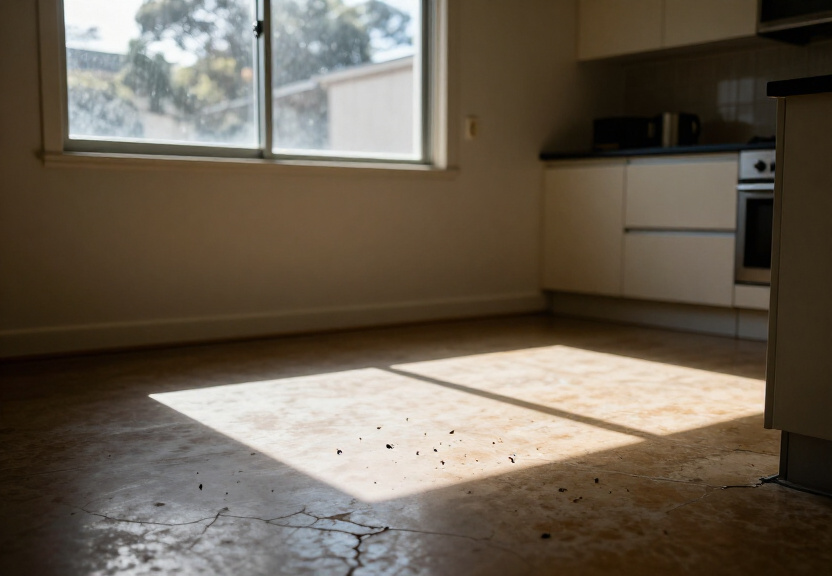 Cockroach infestation in a Pennant Hills kitchen before treatment