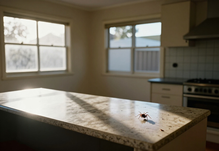 Spider nests in a Pennant Hills roof void before treatment